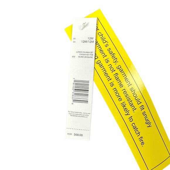 Tahari Boys 4 Pc Pajamas Set Size 12M Grey White NWT - Picture 2 of 3